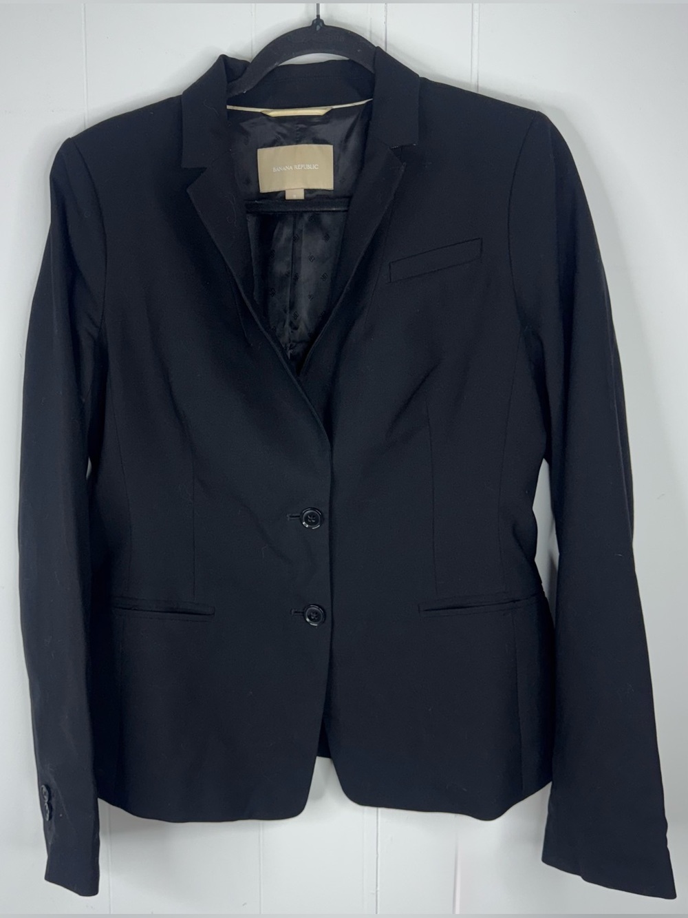 Banana Republic Wool Blend Lined Tailored Blazer Womens Size 8